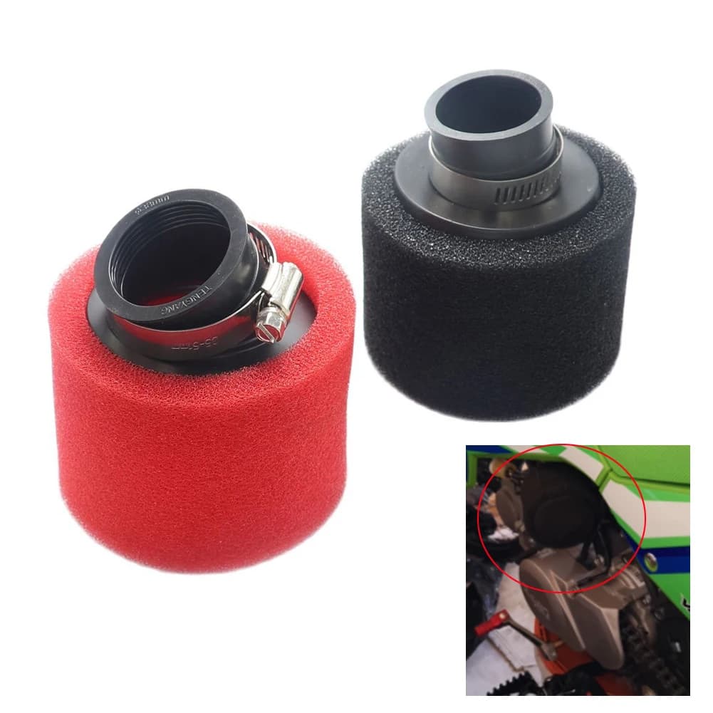 Filtre à Air en mousse noir et rouge, 35mm 38mm 42mm 45mm 48mm 50mm 60mm, éponge nettoyante pour cyc