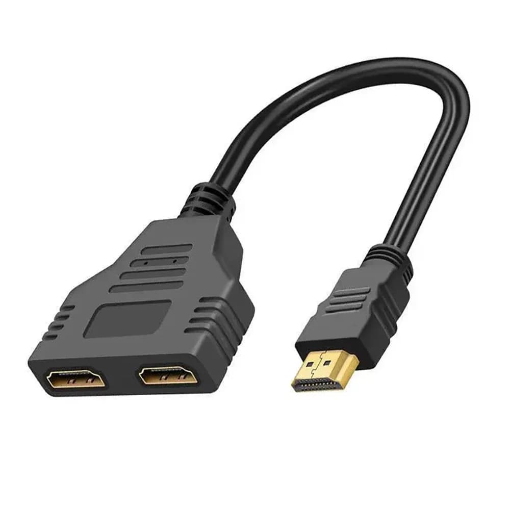 Répartiteur HDMI HD 1080P double Port, câble 1 en 2 sorties mâle à femelle, adaptateur HDTV pour ord