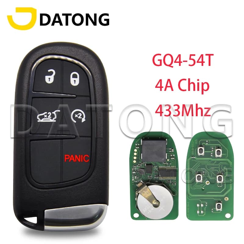 Clé de télécommande Datong World pour voiture, pour Chrysler Jeep Cherokee Dodge RAM Durango FCC GQ4