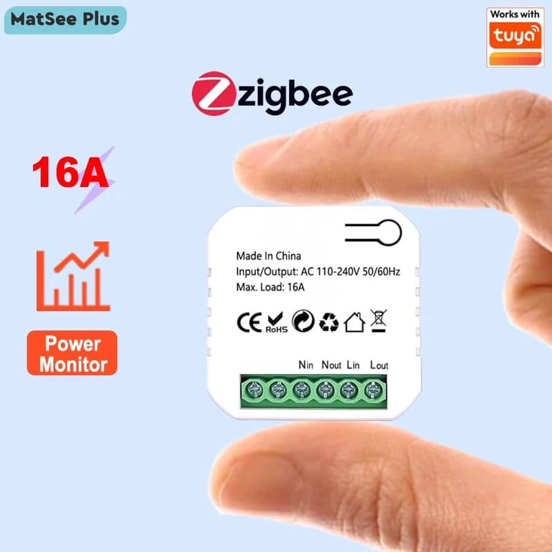 Module de commutation de prise ZigBee, mini-interrupteur intelligent avec moniteur d'énergie, minute