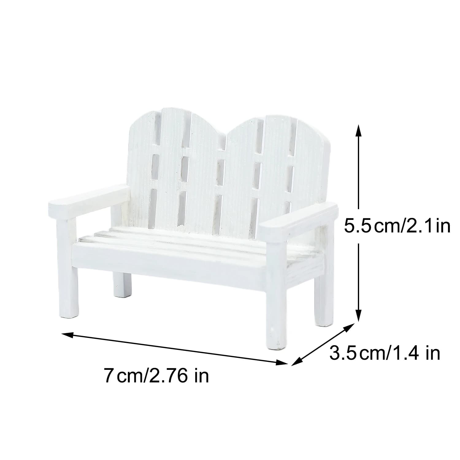 Chaise longue miniature pour maquette, idéale pour la création de dioramas, de micro-paysages et la 