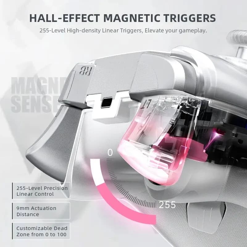 MACHENIKE G5Pro Max contrôleur de jeu avec station de charge RGB manette de jeu sans fil effet Hall 