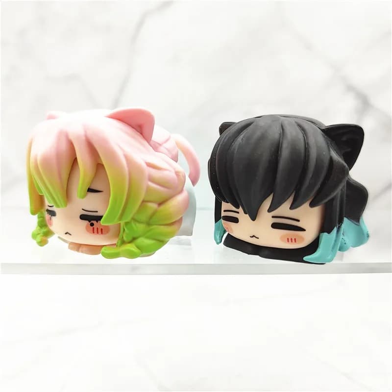 6 pièces/ensemble Anime démon Slayer Figure Nezuko Tanjirou Zenitsu Inosuke Mini Figurine Kawaii cha