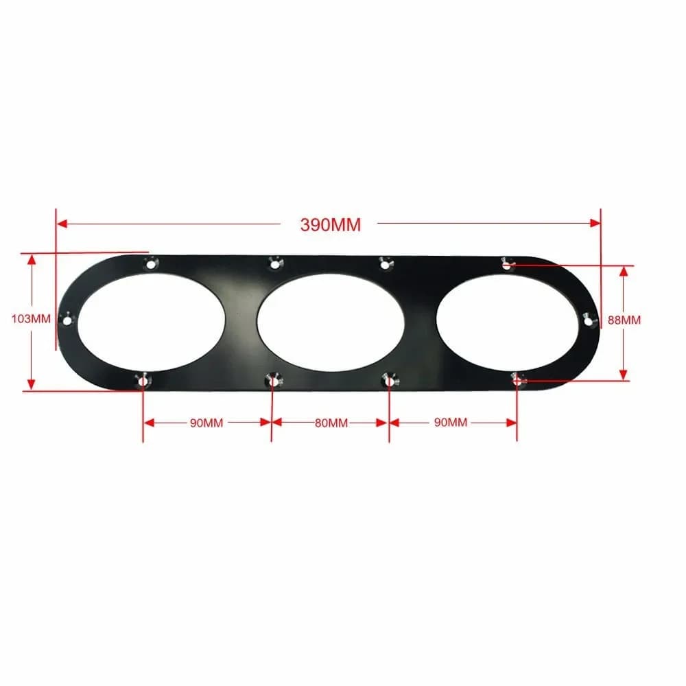 Panneau de diffuseur de DIVERSION d'air de pare-chocs arrière en aluminium, 2 pièces