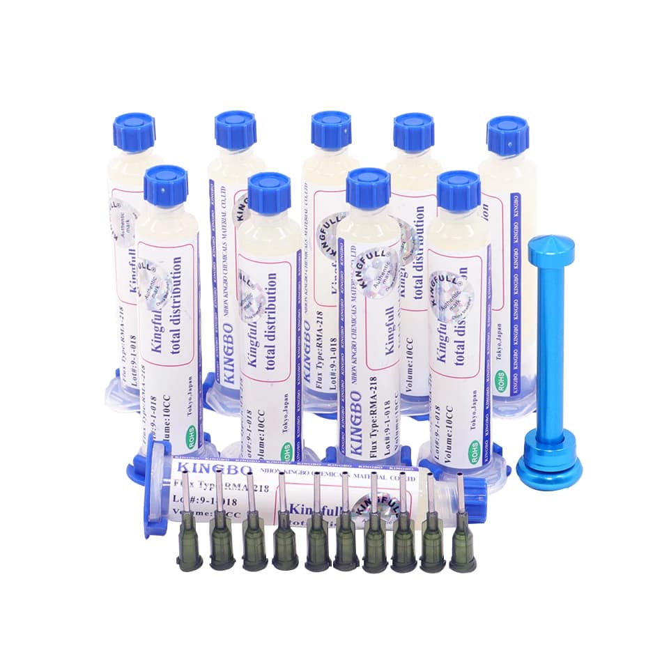 10 pièces/20 pièces KINGBO original RMA-218 No-Clean BGA Reballing boule de soudure réparation soudu