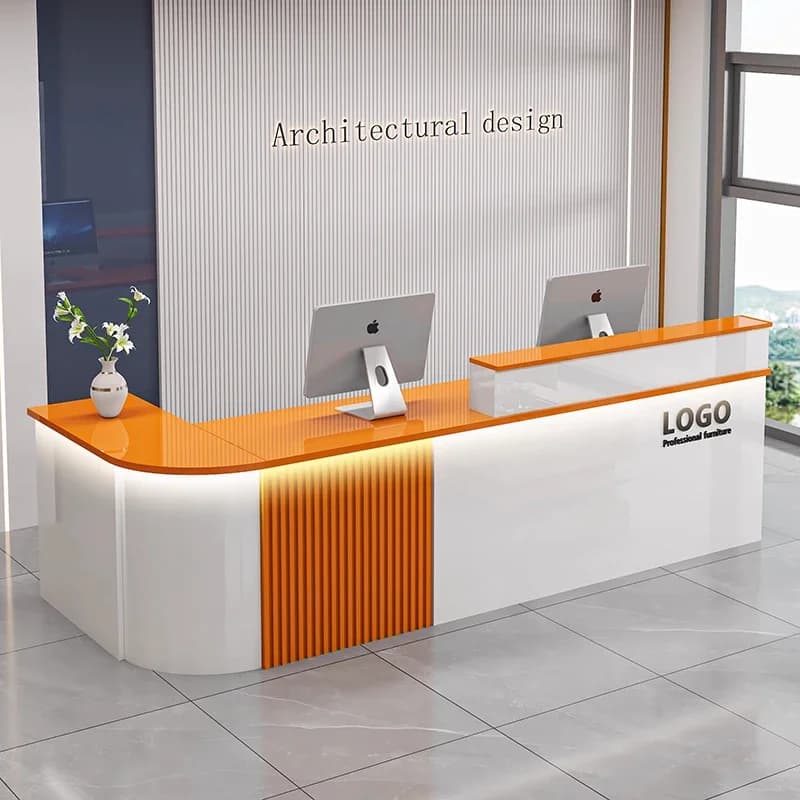 Comptoir de Bar de bureau professionnel, Design de beauté de luxe Simple, bureau de réception, Salon