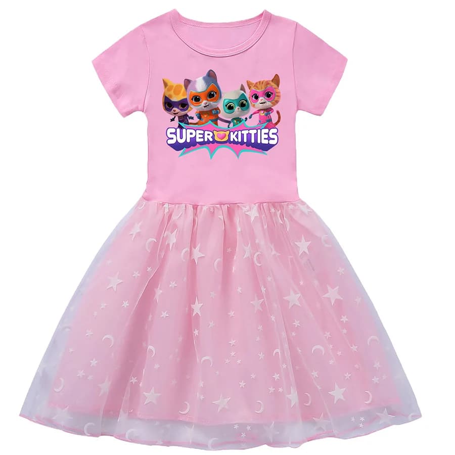 Vêtements d'extérieur Super Kitties, robe de princesse pour filles, tenues pour bébés filles, robes 