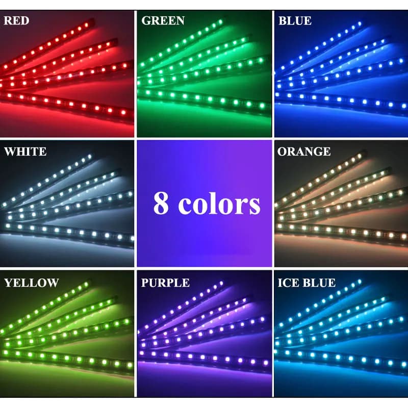 1set 9SMD Voiture Style Pied Lumière Rétro Éclairage De Voiture Décoration Intérieure Bleu Clair ave