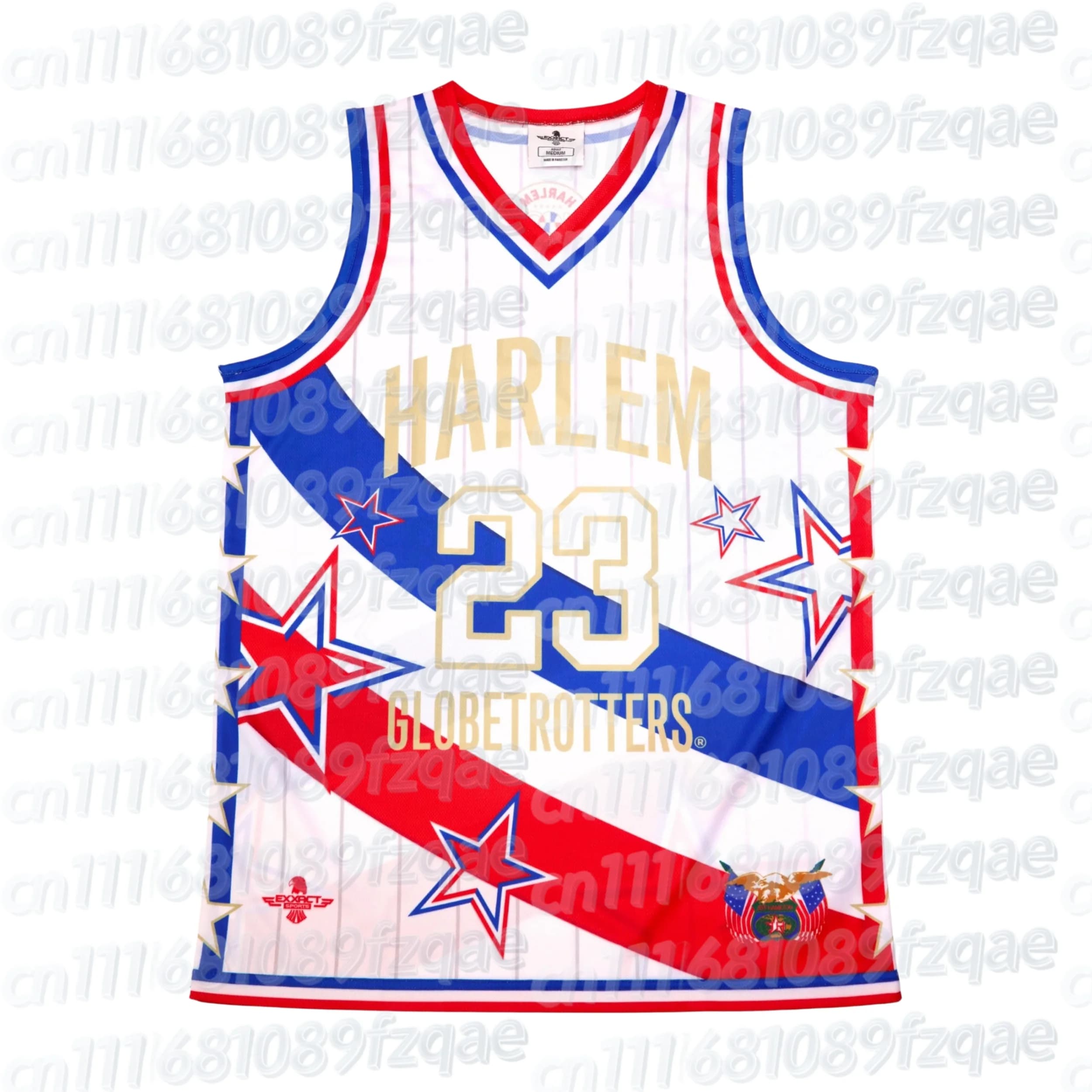 Le maillot bleu centenaire édition mondiale célèbre Harlem Curly # 22 # 23 maillots de basket-ball a