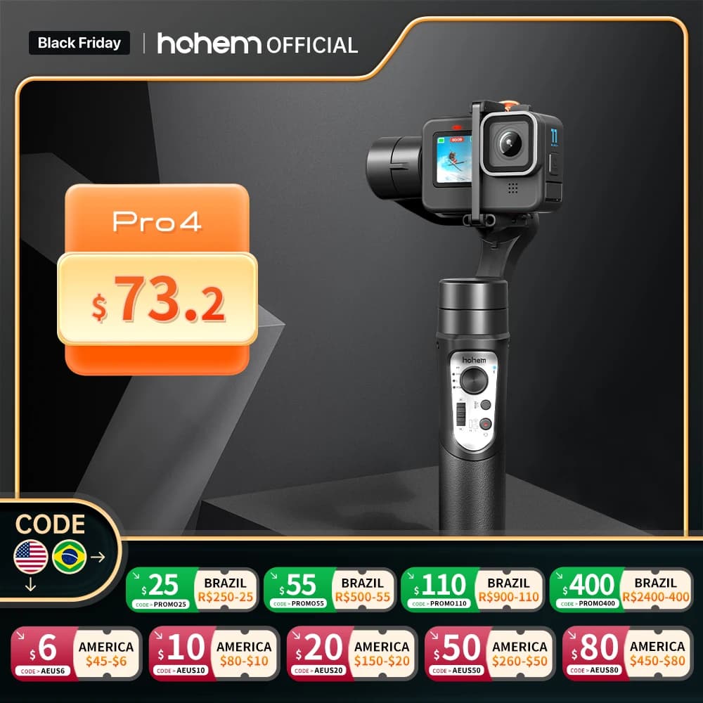 Hohem – iSteady Pro 4 stabilisateur de caméra d'action 3 axes portatif, cardan officiel pour GoPro 1