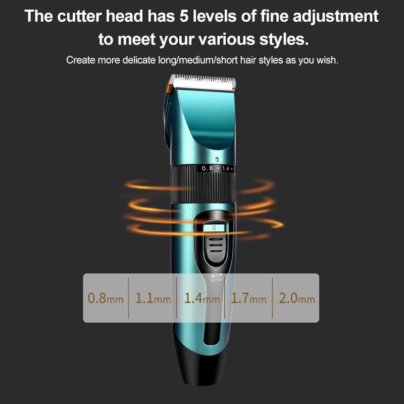 Tondeuse à cheveux électrique sans fil professionnelle, affichage LED, lame en céramique, ménage à f