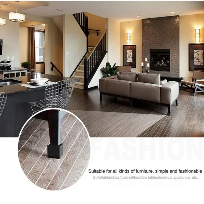 4 pièces en acier au carbone meubles lourds rehaussant pied coussin lit canapé chaise Table pieds ré