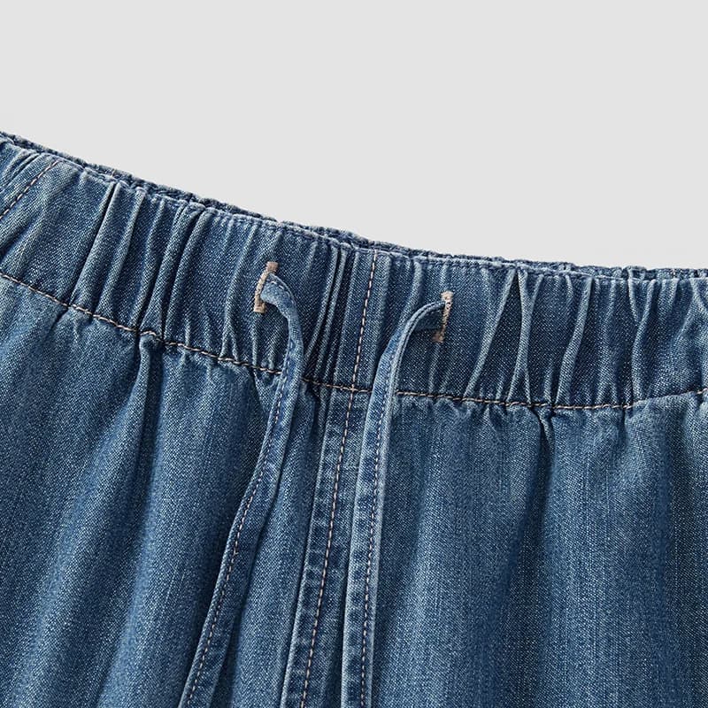 Jean Femme Semir en Coton 2026 – Taille Élastique, Coupe 3D, Longueur Cheville – Style Urbain Décont