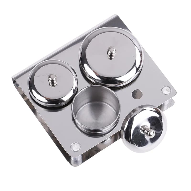 Ensemble de gobelets en acier inoxydable, 3 pièces/ensemble, Salon de manucure poudre acrylique liqu