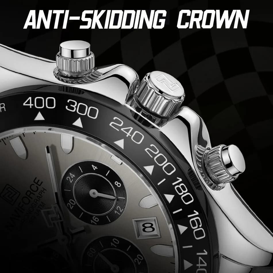 Montre décontractée pour homme NAVIFORCE, étanche, sportive, à quartz, bracelet en silicone, chronog