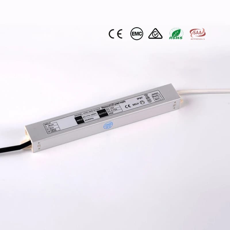 Alimentation LED étanche 10W 20W 45W 220V à 12V, pilote pour projecteurs LED, transformateur IP67
