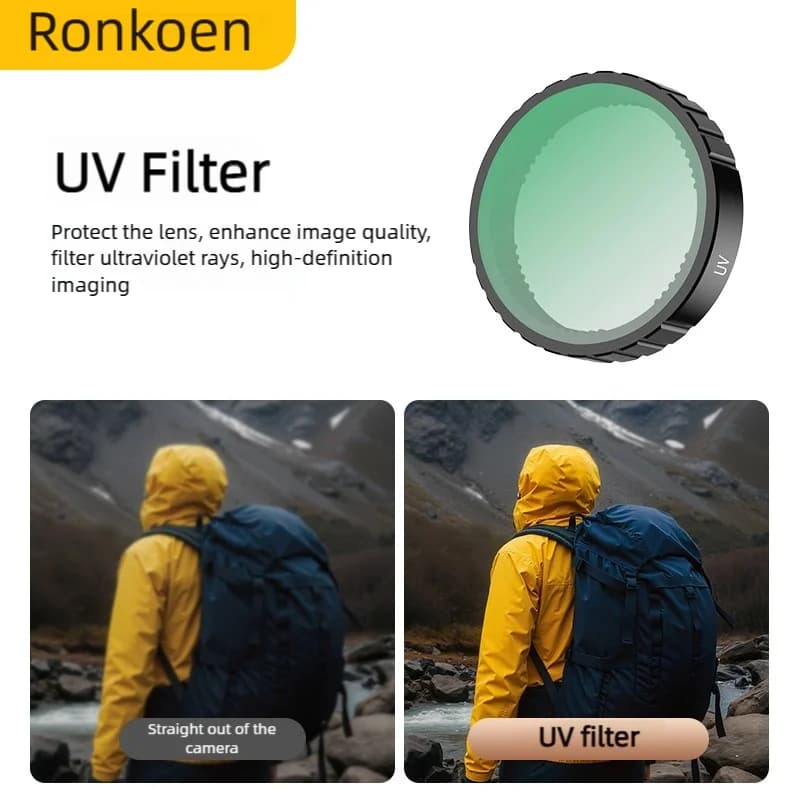 Ronkoen – filtre ND CPL pour caméra d'action DJI OSMO Action4/5Pro, accessoires CPL ND8 ND16 ND32, j
