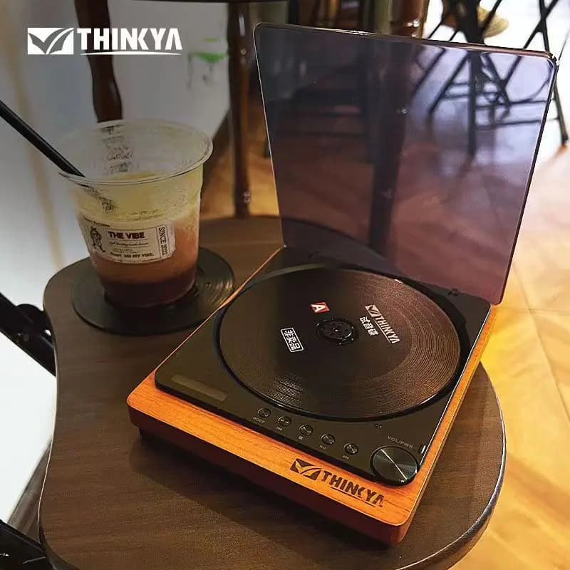 Lecteur CD HIFI en bois Bluetooth 5.1 sortie optique numérique USB lecture sans perte lecteur de mus
