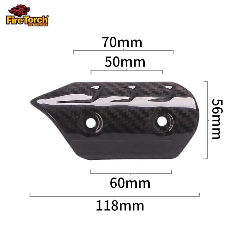 Bouclier thermique universel pour tuyau d'échappement de moto, couverture en Fiber de carbone, isola