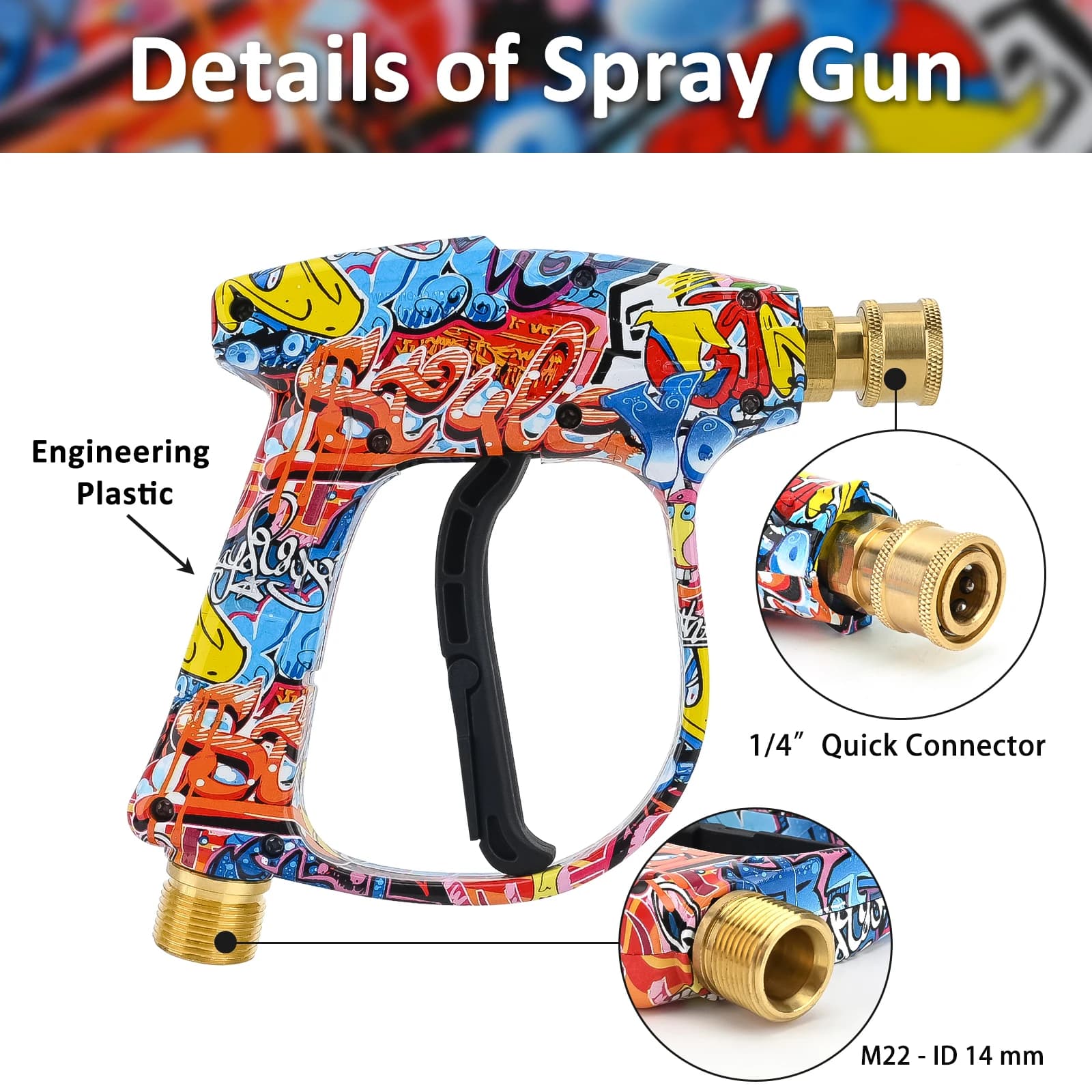 Pistolet à eau pour nettoyeur haute pression, connecteur de tuyau de nettoyage de voiture pour Karch