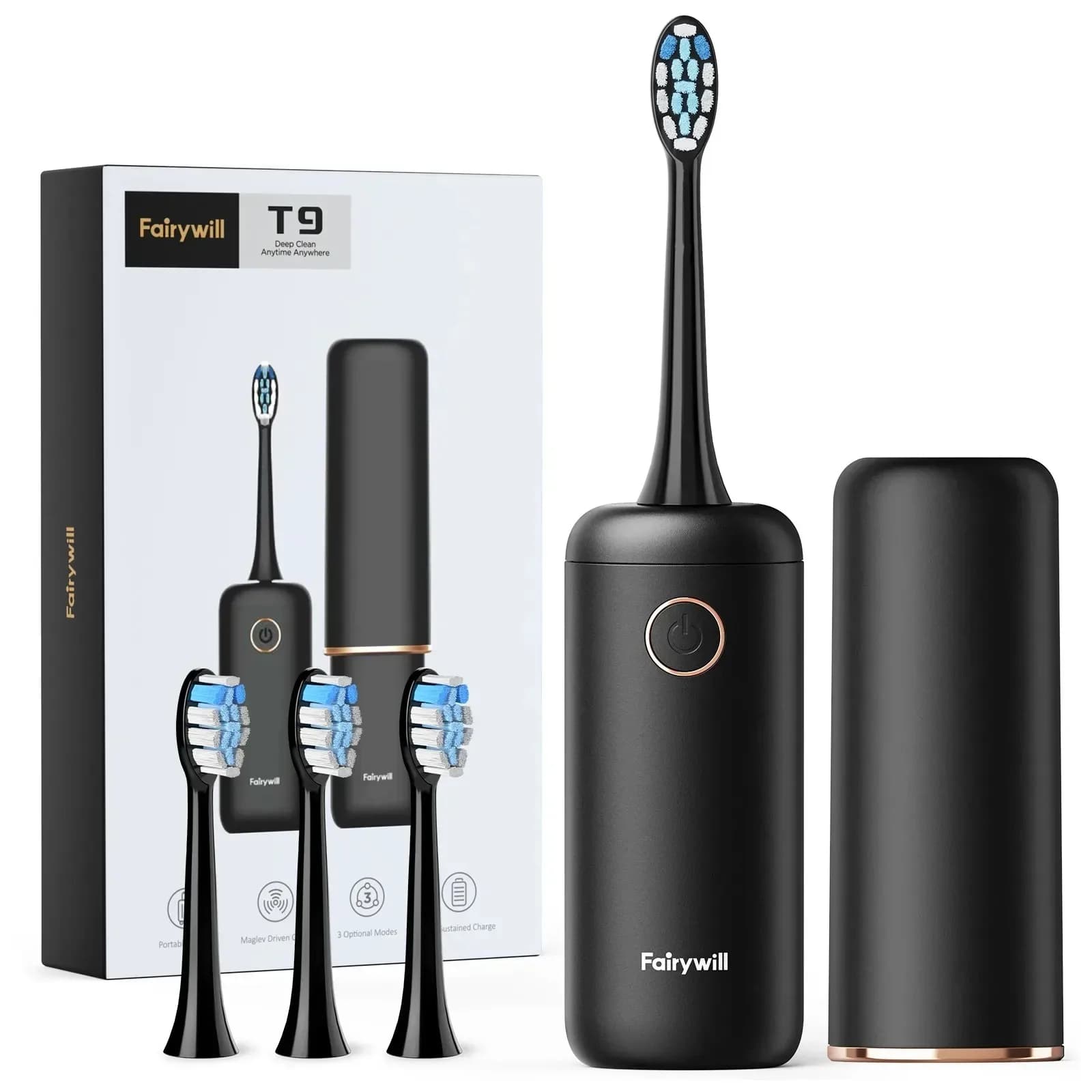 Fairywill P11 T9 P80 Têtes de brosse à dents électrique compatibles avec Fairywill P11 T9 P80 Brosse