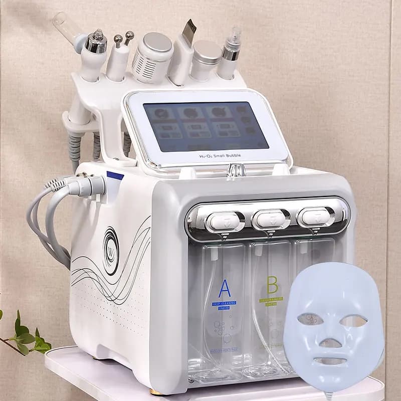 7 en 1 Aqua Peeling H2O2 Machine faciale Hydra eau Dermabrasion épurateur de peau Peel oxygène Jet M