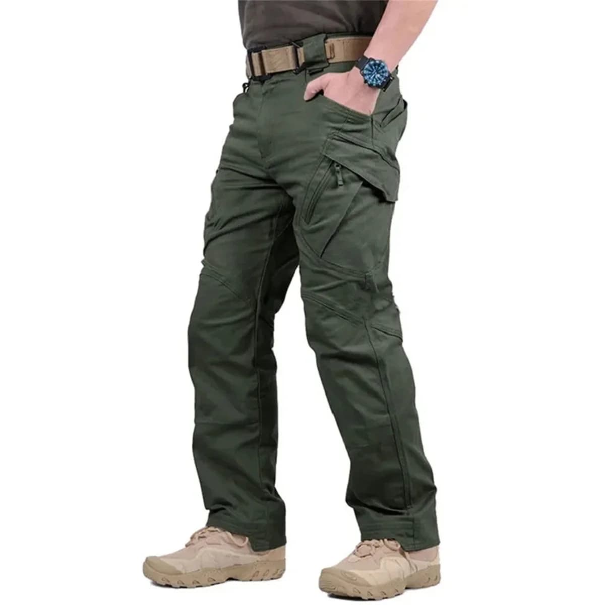 Pantalon tactique pour hommes grande taille, plusieurs poches, élastique, militaire, urbain, pour le