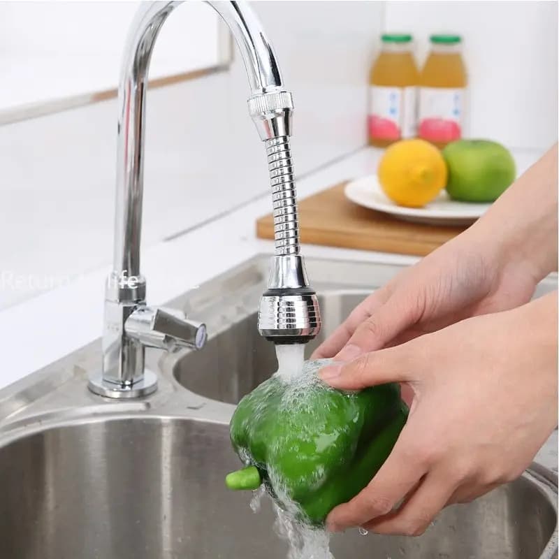 Robinet de cuisine en acier inoxydable, économie d'eau, buse haute pression, adaptateur de robinet, 