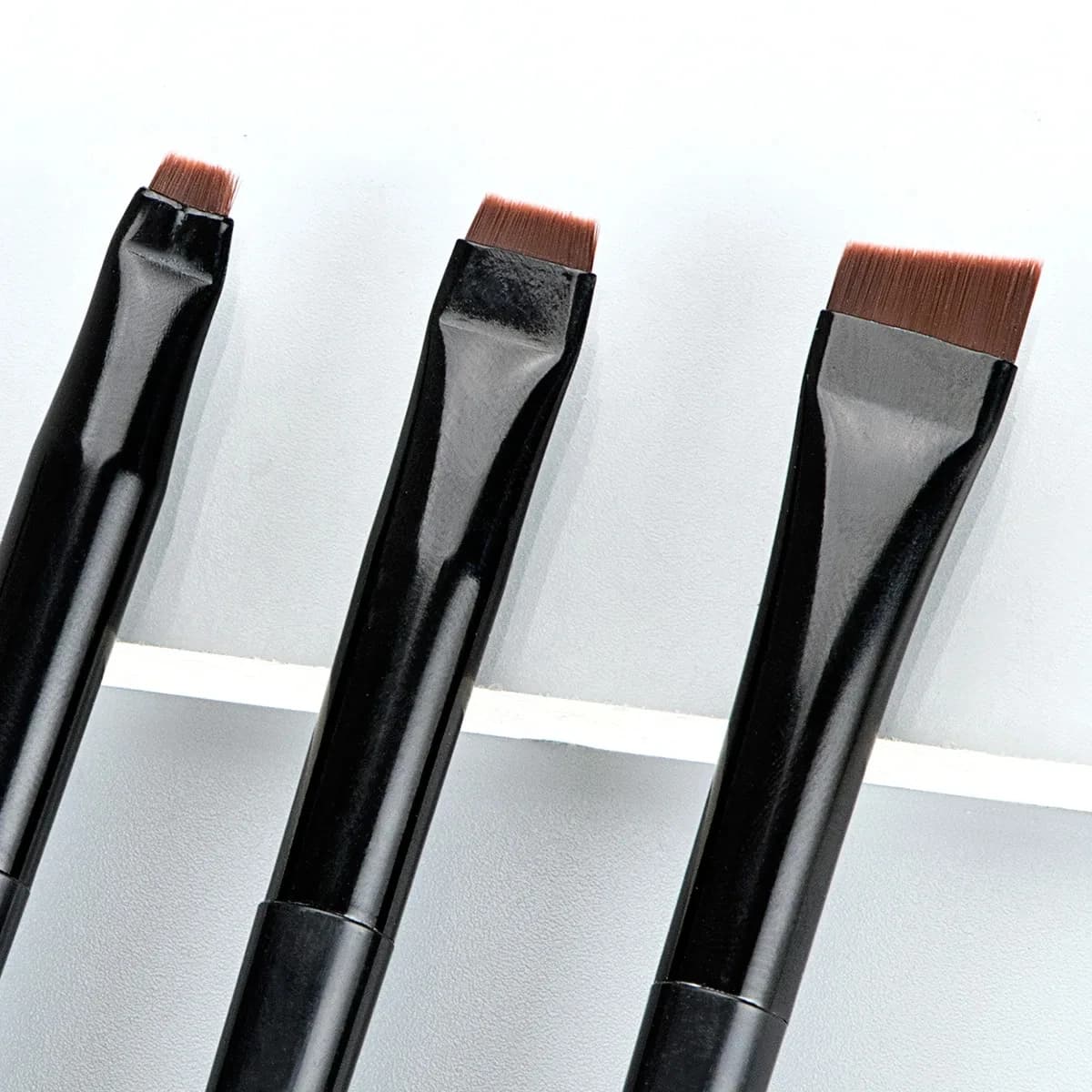 3 pièces/ensemble lame Eyeliner brosse sourcil brosse Portable plat fin Eye Liner sourcils Contour p
