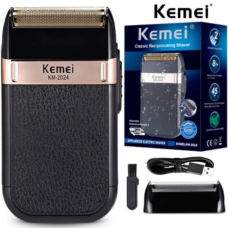Kemei KM-2024 injuste rasoir aste pour hommes étanche électrique machine à raser tête chauve rasoir 