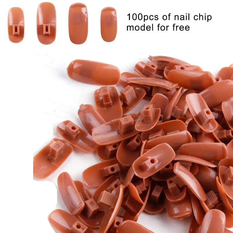 Nail Art pratique main manucure pratique doigt acrylique ongles conseils avec 100 pièces faux ongles