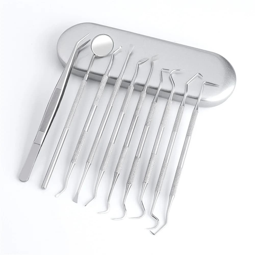 Miroir dentaire faucille tartre détartreur dents cueillette spatule équipement de laboratoire dentai
