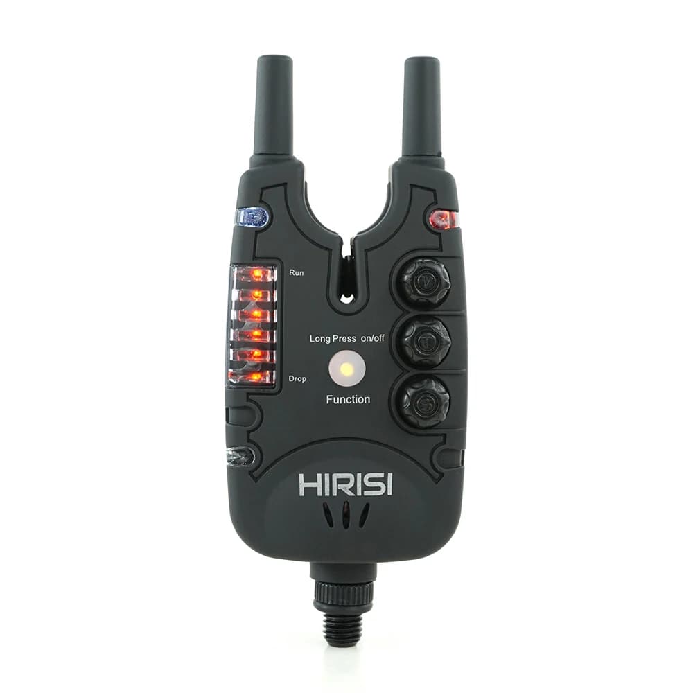 Alarme de pêche à la carpe Hirisi avec volume, tonalité, sensibilité et indicateur LED réglables - A