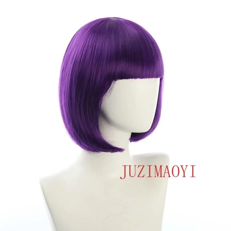 Perruque synthétique Bob courte d'halloween pour femmes, avec frange, Blonde ombrée rose, Cosplay Lo