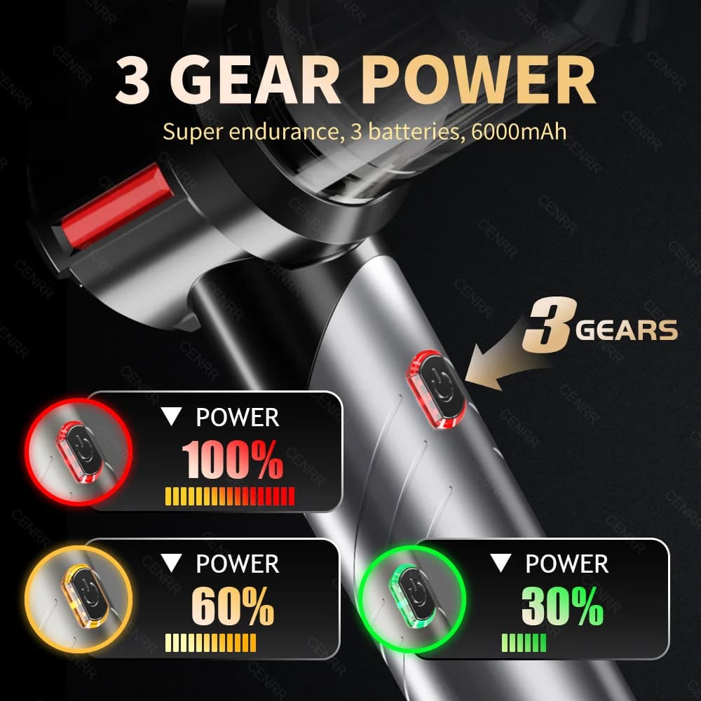 CENRR 998000 PA aspirateur de voiture forte aspiration puissant aspirateur à main sans fil Mini vent