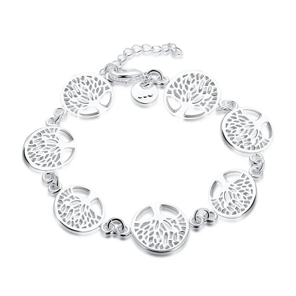 Nouveau Bracelet en argent Sterling 925 arbre de vie Bracelet pour femmes bijoux de fiançailles cade