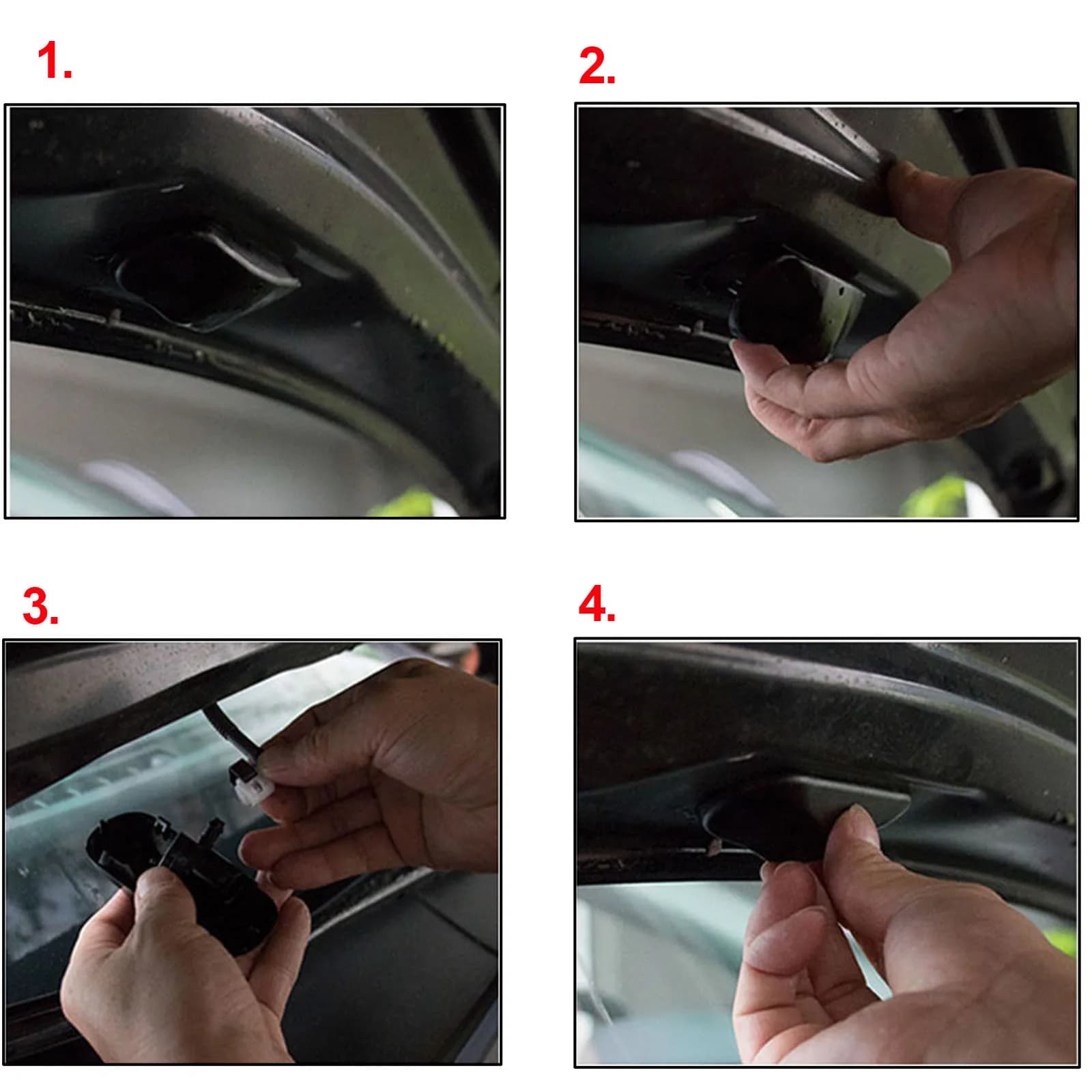 Xukey 2 pièces/ensemble capot avant pare-brise rondelle buses Jet chauffé ajuster Kit de pulvérisate