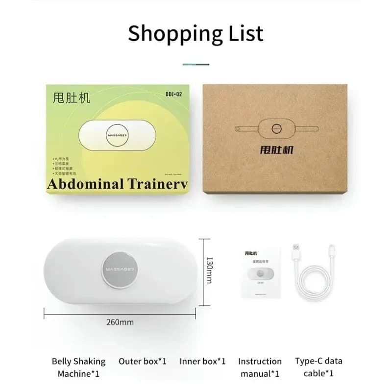 Appareil de massage abdominal vibrant pour la perte de poids, amincissement du ventre et de la taill