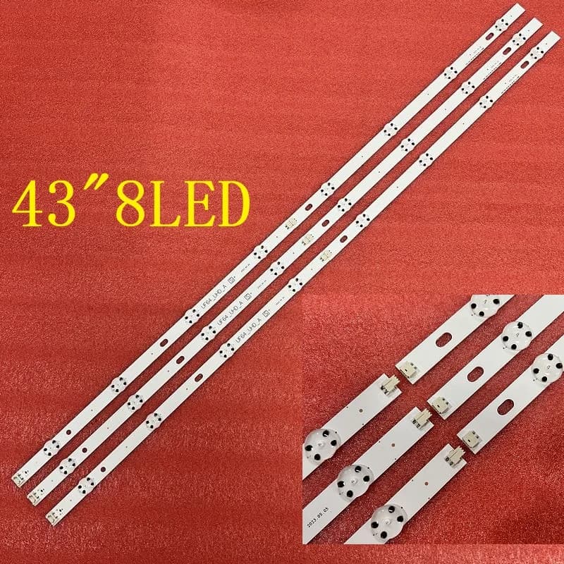 Bande de rétro-éclairage LED 8LED, 3 pièces, pour UF64_UHD_A HC430DGN-SLNX1 43UF6409 43UF6400 43UF64