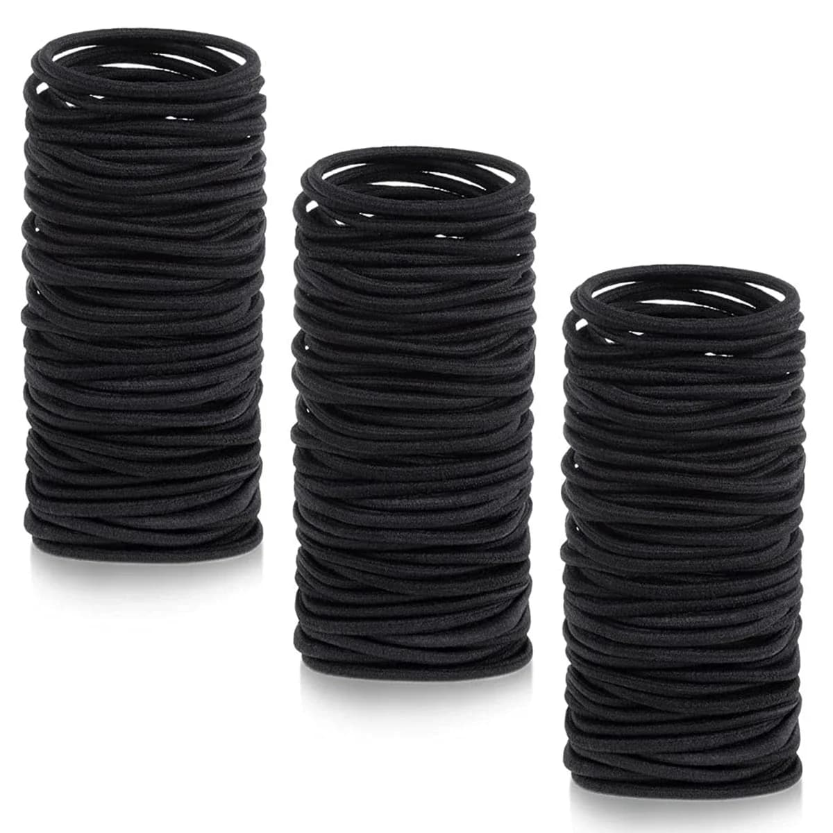 98/200 pièces élastiques noirs petits attaches de cheveux élastiques petits bandes de caoutchouc de 