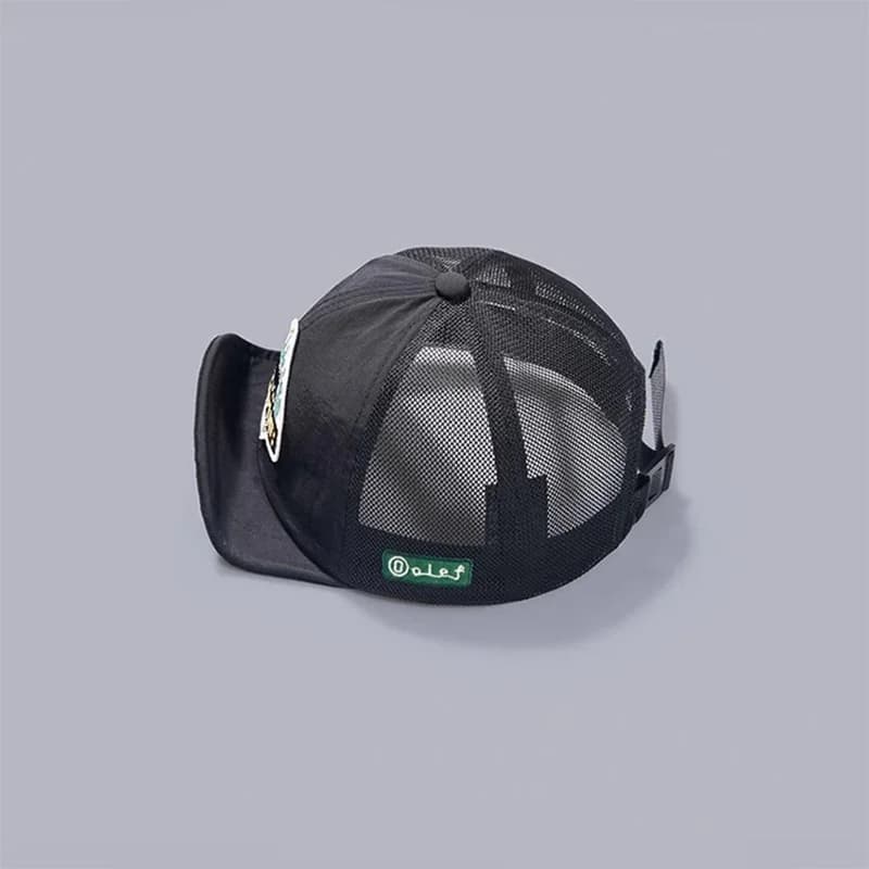 Casquette de baseball à visière courte de grande taille, maille respirante pour papa, 5 panneaux, ch