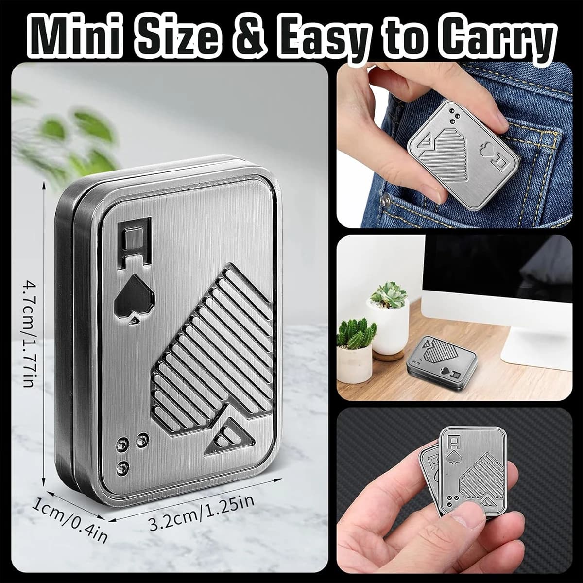Micro gyroscope créatif du bout des doigts, carte poussoir à couverture coulissante, avec différente