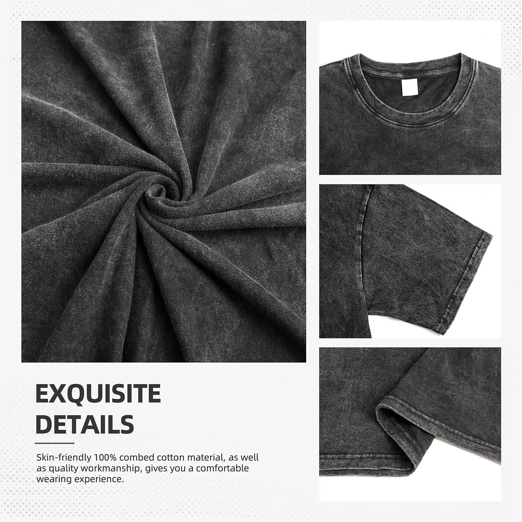 T-shirt unisexe à manches courtes Metallica style rock, motif punk urbain, 100 % coton, délavé, coll