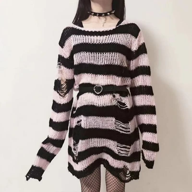 Karrram Punk gothique pull Emo hauts e-girls centre commercial Goth pulls Y2k Harajuku Grunge vêteme
