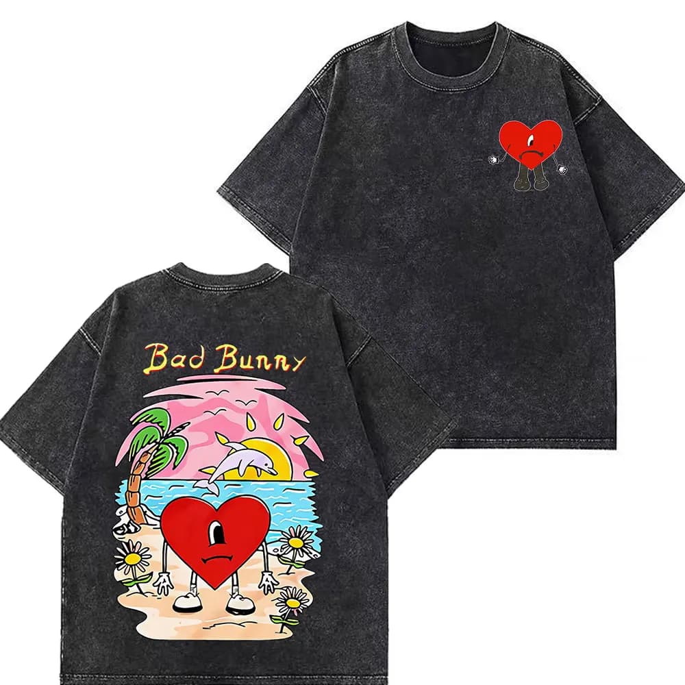 T-shirts décontractés en coton pour hommes et femmes, style vintage délavé, merch DTMF, collection D