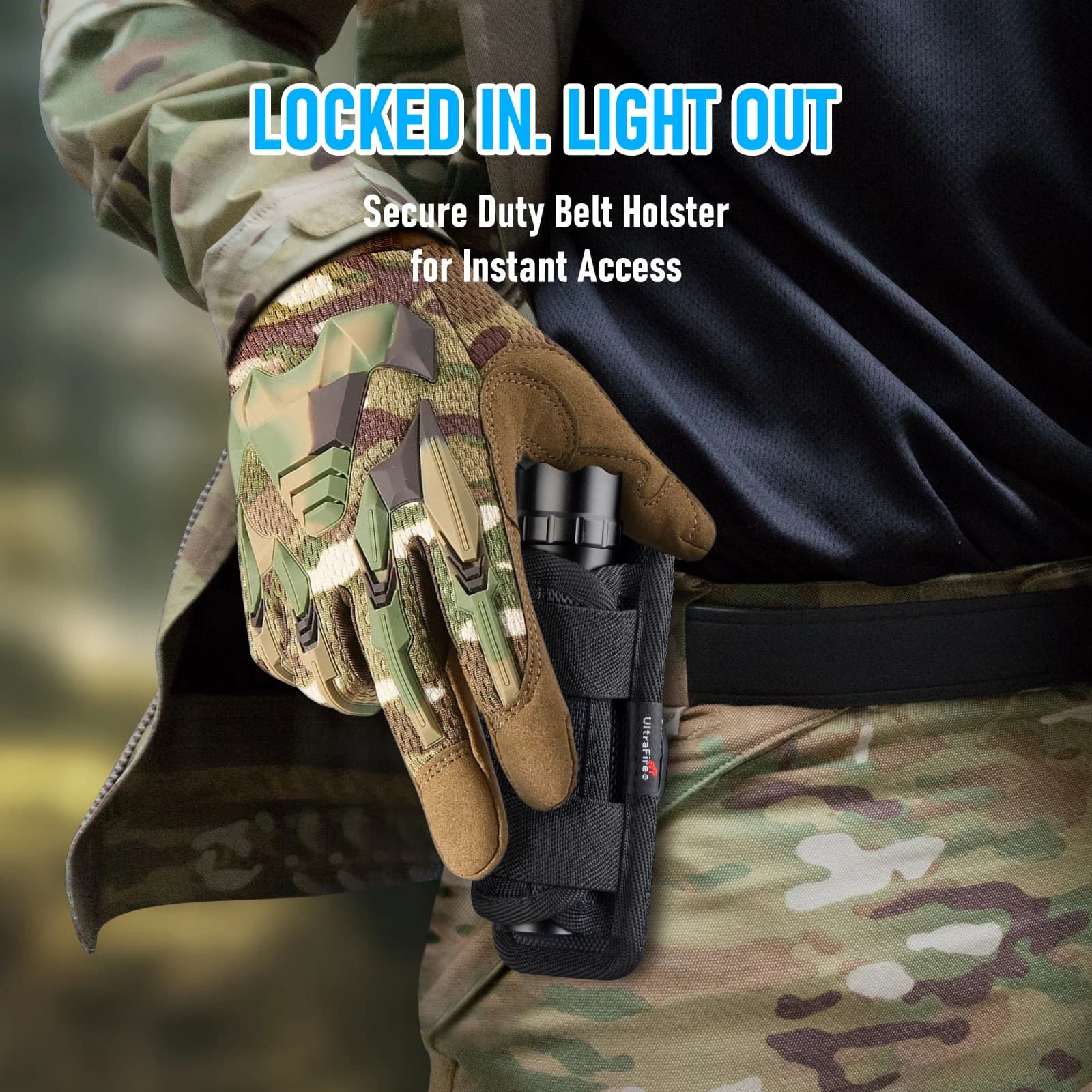 UltraFire WF-501B Lampe de poche tactique à LED de police 1 mode 1200 lumens Lampe de poche militair
