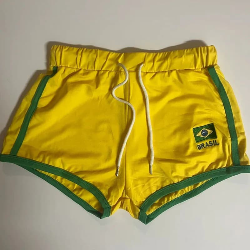 Shorts coréens décontractés pour femmes, broderie de lettres, pantalons gothiques à jambes larges, t