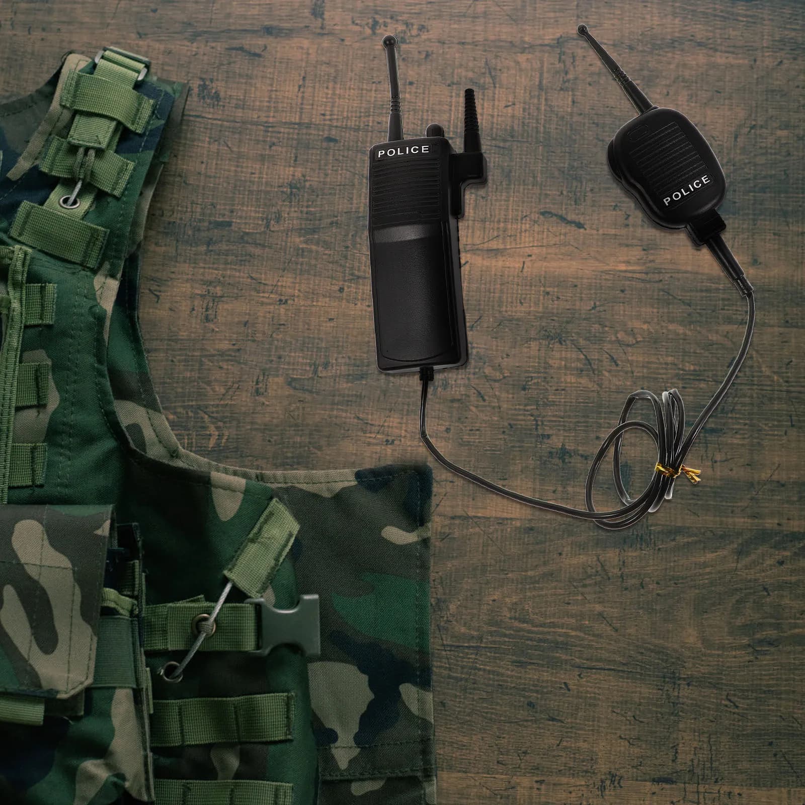 Fausse Radio de Police d'halloween, ensemble de talkie-walkie, accessoire de Cosplay américain, Radi