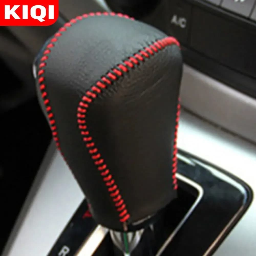 KIQI AT – collier de Protection pour pommeau de levier de vitesse en cuir, pour Honda CRV CR-V 2007 