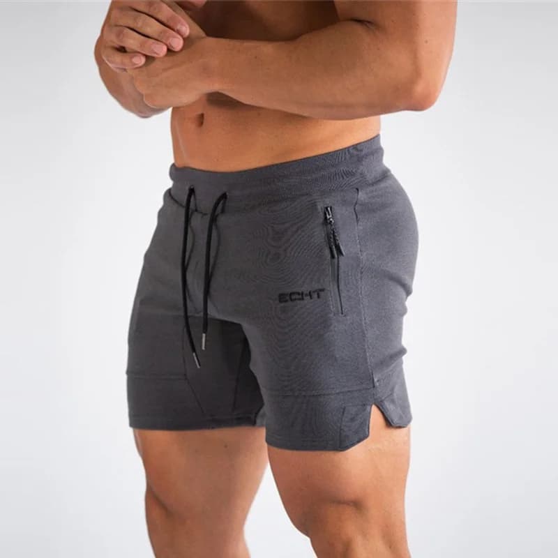 Pantalons de survêtement à poche zippée pour hommes Shorts de sport de fitness hommes pantalons cour